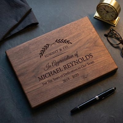 Years of Service Appreciation Board, cutting board engraved by Naked Wood Works
