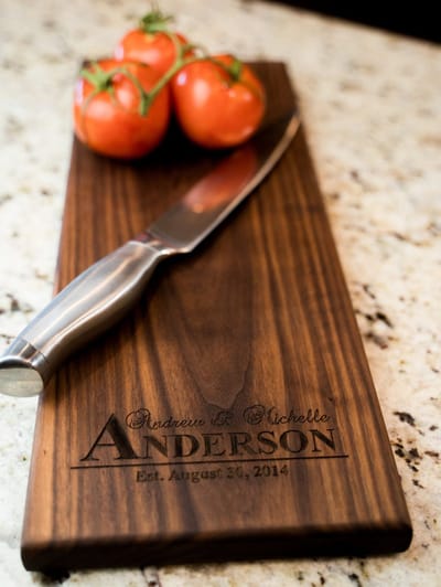 Last Name Cheese Board, serving board engraved by Naked Wood Works