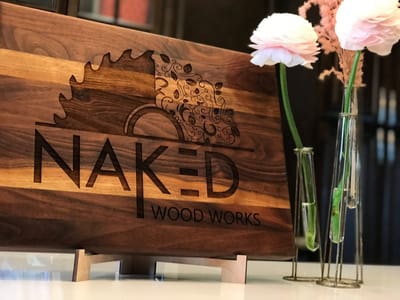 Full Logo Cutting Board, cutting board engraved by Naked Wood Works