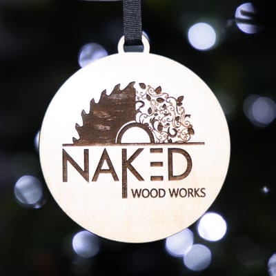 Custom Logo Ornament, one of our personalized wood ornaments